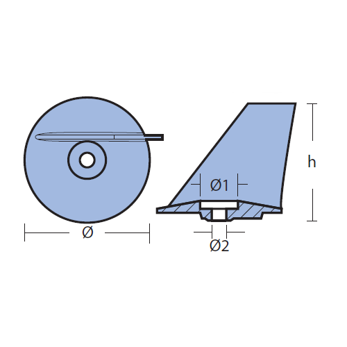 Placca per motore Tohatsu SERIE - MEGA 25/50 HP - Anodi Tohatsu